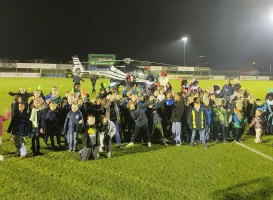 Sinterklaas met helikopter bij KFC Nijlen