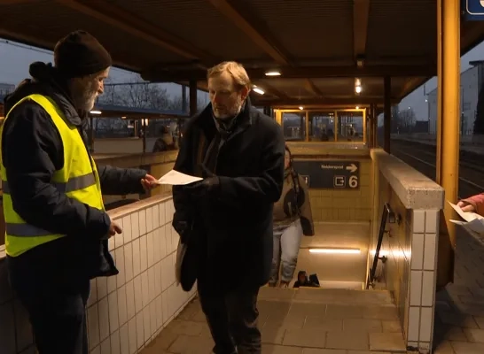 Actie aan station Nekkerspoel van TreinTramBus