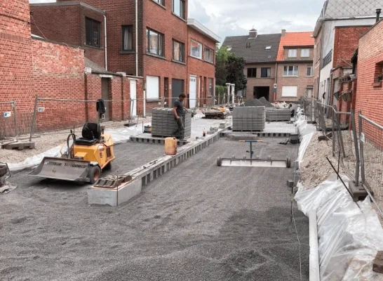 nonnenstraat tijdens heraanleg stad turnhout