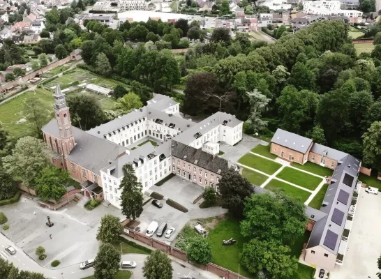 Abdij van Bornem luchtfoto