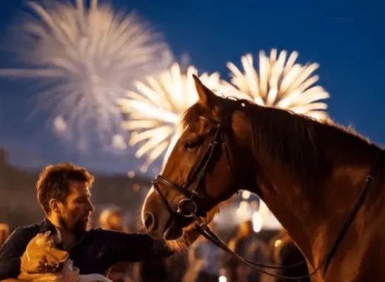 Oppassen met vuurwerk, de dieren zijn bang