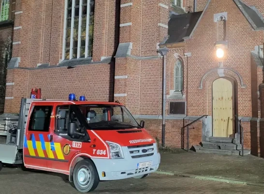 kerk Beerse beschadigd oudjaar 2024-2025