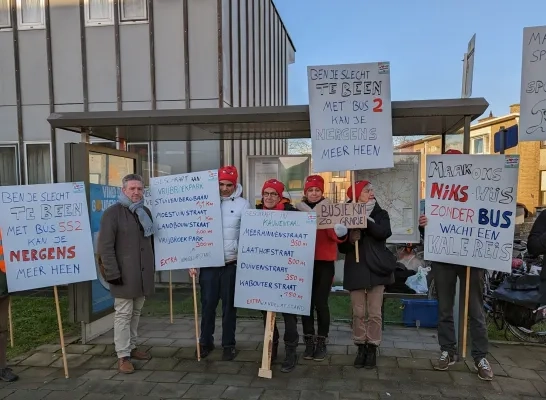 Actie PVDA tegen vervoersplan De Lijn Mechelen