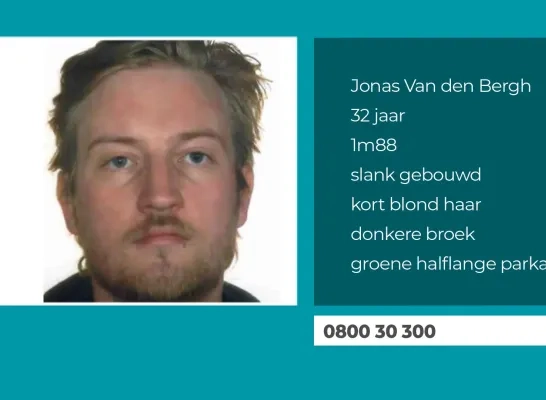 Opsporingsbericht Jonas Van den Bergh Lier