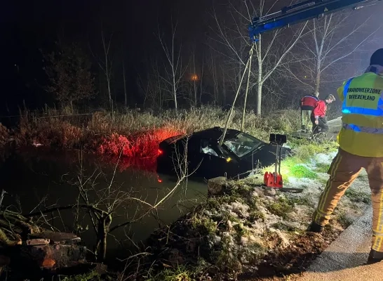 Auto belandt in Grote Nete in Itegem