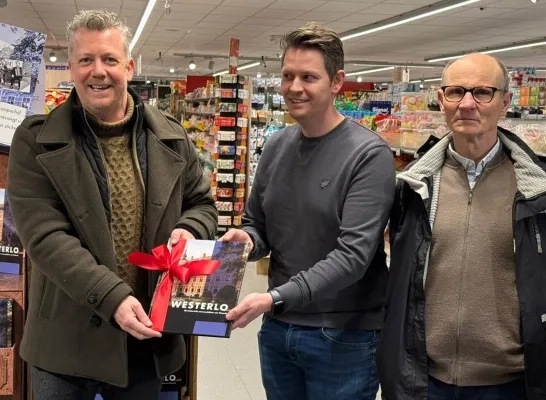 Stickerboek over Westerlo Delhaize en heemkring Ansfried