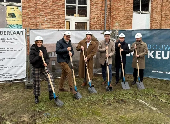 Eerste spadesteek administratief centrum Berlaar