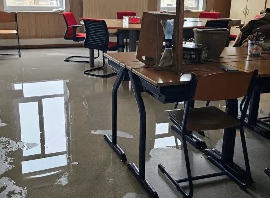 school onder water in berlaar