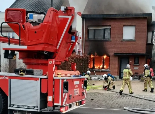 Woningbrand Booischot brandweer