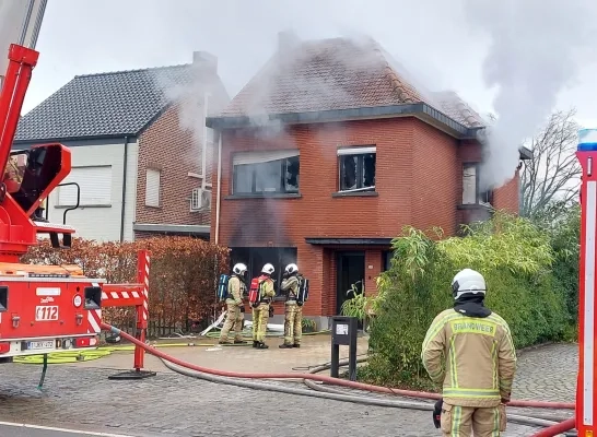 Woningbrand Booischot brandweer