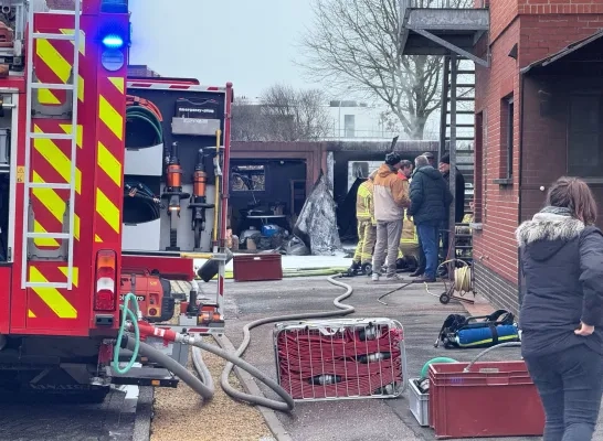 Brand garageboxen Putte