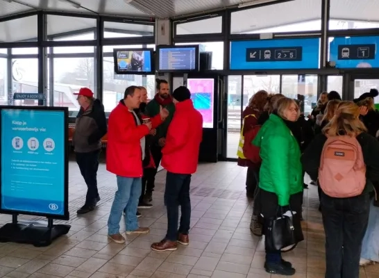 Drukte in station Herentals nationale actiedag