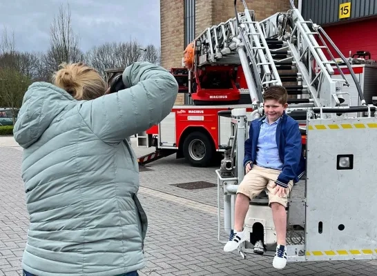 Fotoshoot communie en lentefoto's hulpdiensten