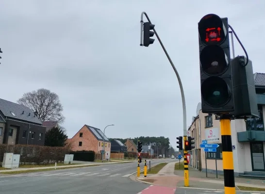 vierkant groen verkeerslicht Balen