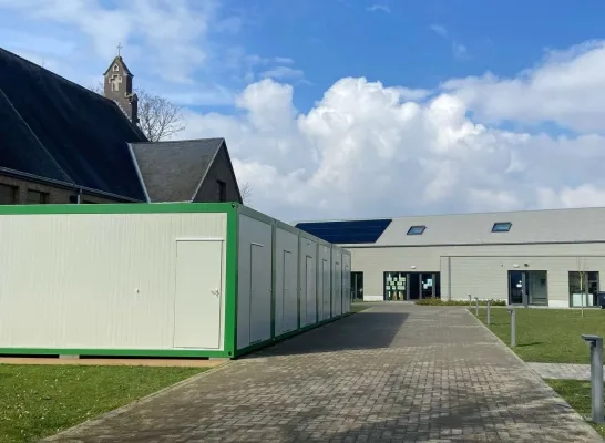 Containerklassen bij basisschool Briljant Berlaar