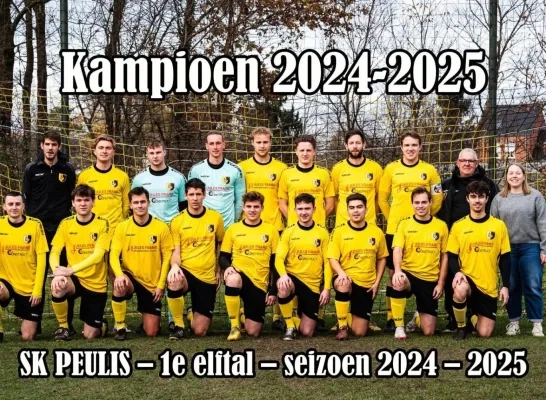 Peulis kampioen in 4de provinciale