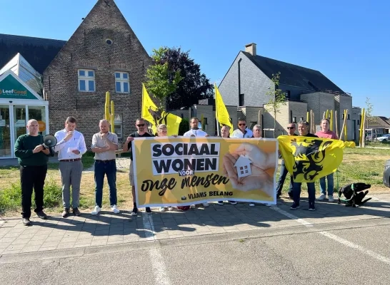 Protest van Vlaams Belang bij Leefgoed Geel