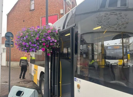Bus rijdt zich vast in centrum Herentals