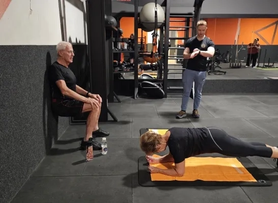 Frans en Jacintha trainen bij BasicFit Geel
