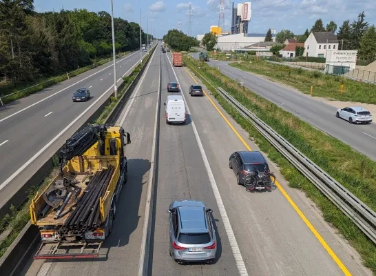 Werken E313 voorbereiding plaatsing geluidschermen