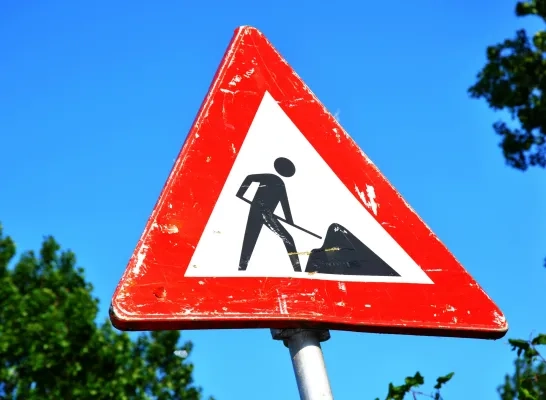 verkeersbord werken