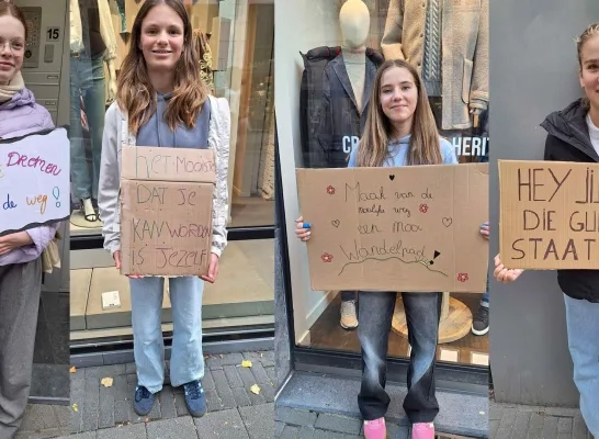 Actie een glimlach op straat Sint-Victor Turnhout