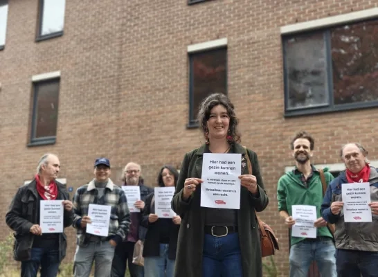 PVDA Herentals actie leegstaande woningen