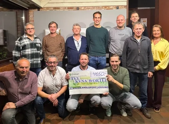 Landlopersjogging schenkt 4650 euro aan KVNA Wortel