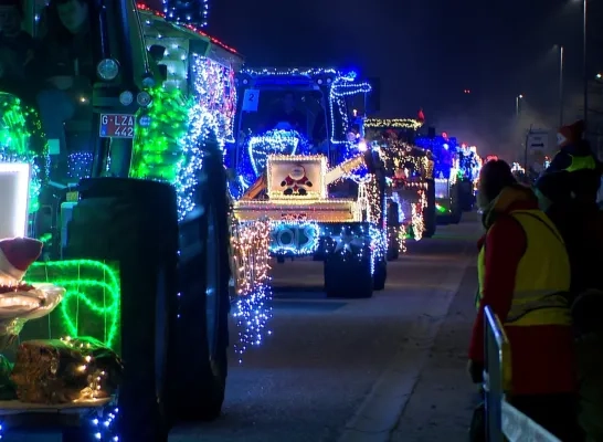 Kerst-tractor-run Geel
