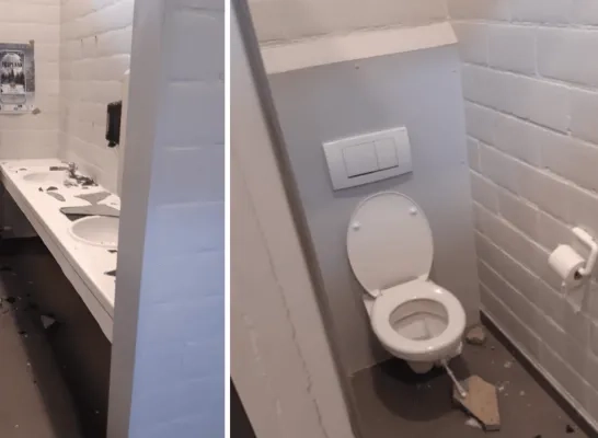 Vandalisme toiletten Gierle
