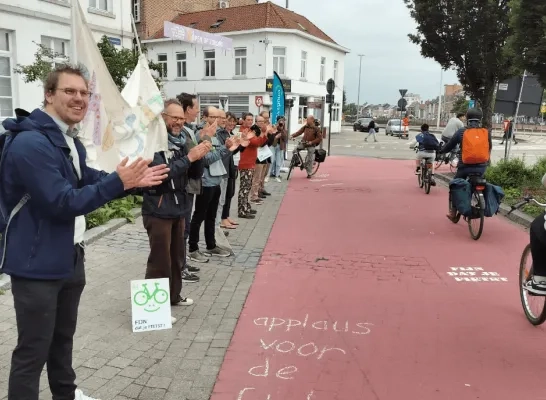 applaus voor de fietser Mechelen