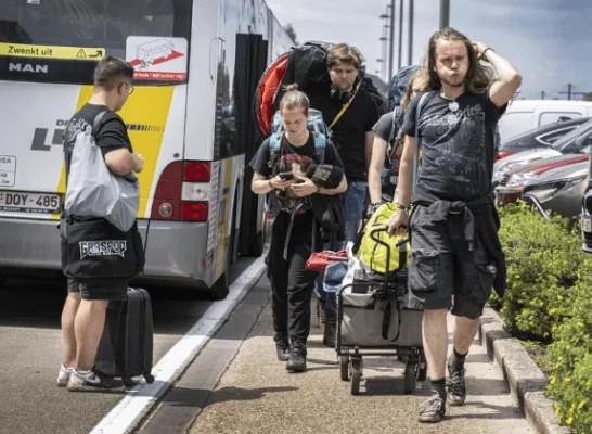 graspop bus station mol dessel festival