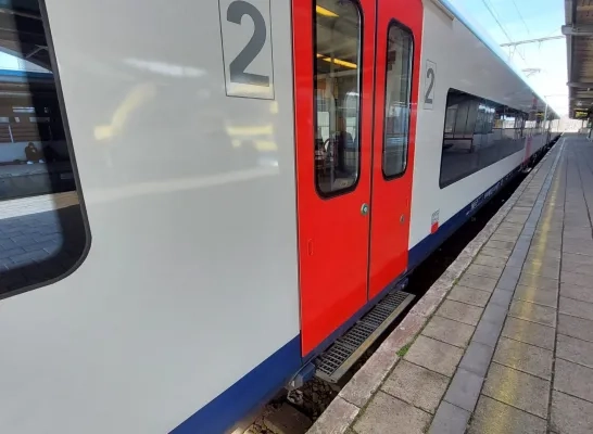 archieffoto van trein in Mechelen