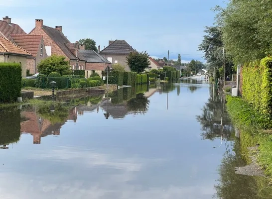 wateroverlast Isschotweg Heist