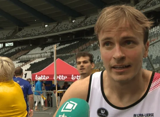 Simon Verherstraeten op het BK Atletiek