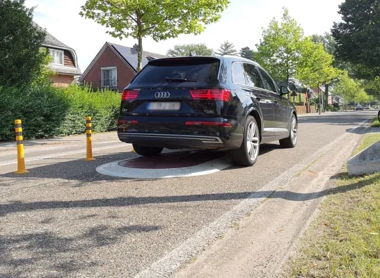 Rijbaankussen paaltjes betonblok Oud-Turnhout