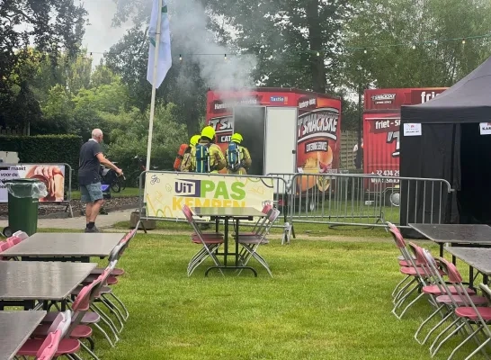 brandje hamburgerkraam parkfeest Villa Leemans Olen