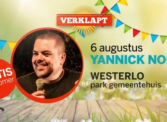 Yannick Noben treedt op voor Verklapt: in het park aan het gemeentehuis van Westerlo