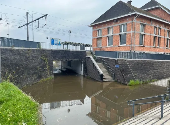 station Willebroek wateroverlast