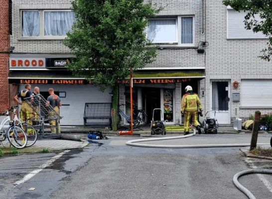 Brand bakkerij en voedingswinkel Badr Mechelen