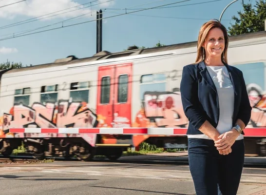 Marianne Verhaert trein