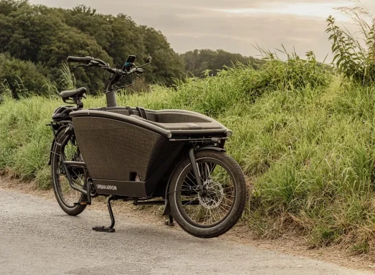 bakfiets rechtenvrije stockfoto