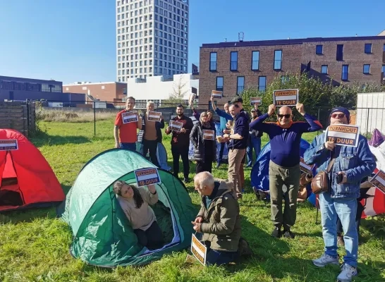 tentenkamp PVDA Turnhout voor betaalbaar wonen 