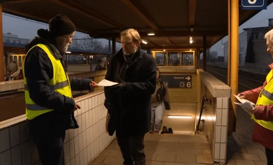 Actie aan station Nekkerspoel van TreinTramBus