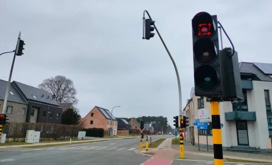 vierkant groen verkeerslicht Balen