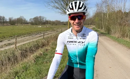 Daan Soete verkent vanmorgen het parcours van de Turnhoutse gravelwedstrijd