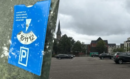 blauwe parkeerkaart dorpscentrum Koningshooikt Lier Van Hool