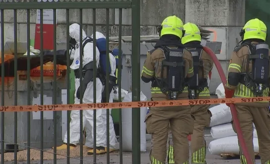 klein gevaarlijk afval chemische reactie containerpark Baarle-Hertog