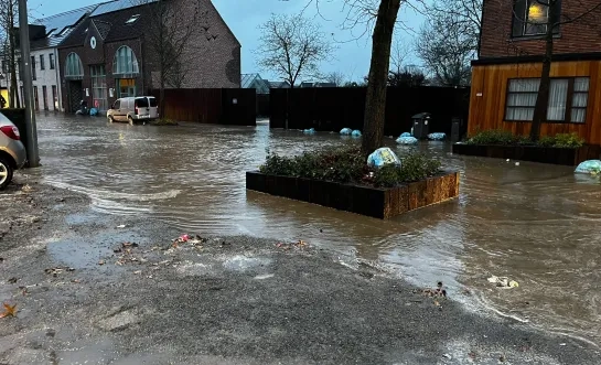 Waterleidingbreuk in Geel-Zammel
