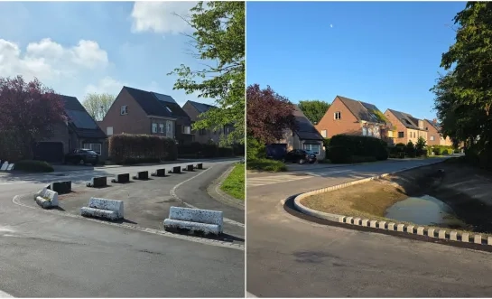Ontharding kruispunt Daalstraat Alpenroosstraat